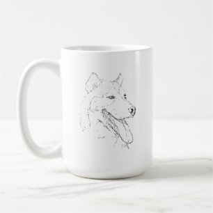 Taza Husky – Taza de café con ilustración de perro