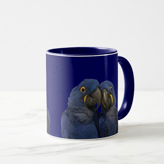Taza Hyacinin Macaw Parrot Ave Rara Azul (Anverso derecho)