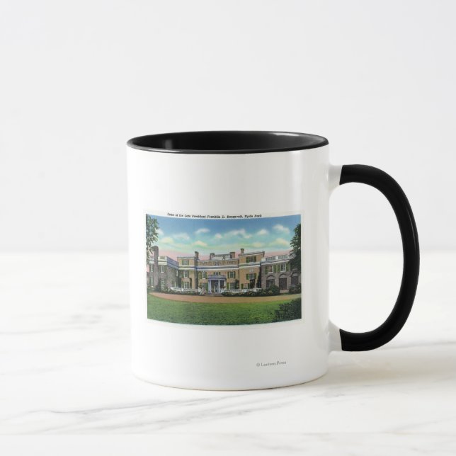 Taza Hyde Park Vista de la mansión del presidente FDR (Derecha)
