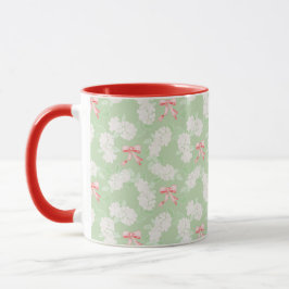 Taza Hydrangea de Grandmillennial y arcos de fango rojo