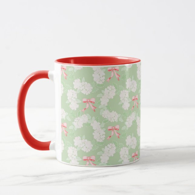 Taza Hydrangea de Grandmillennial y arcos de fango rojo (Izquierda)