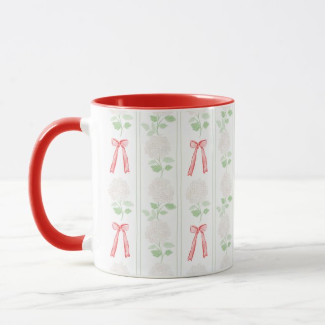 Taza Hydrangea de Grandmillennial y arcos de fango rojo (Izquierda)