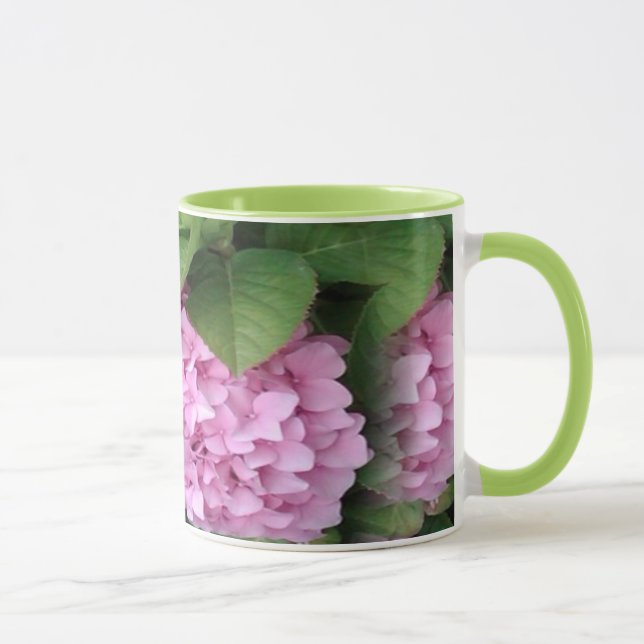 Taza ¡Hydrangea de la isla del balboa en púrpura y (Derecha)