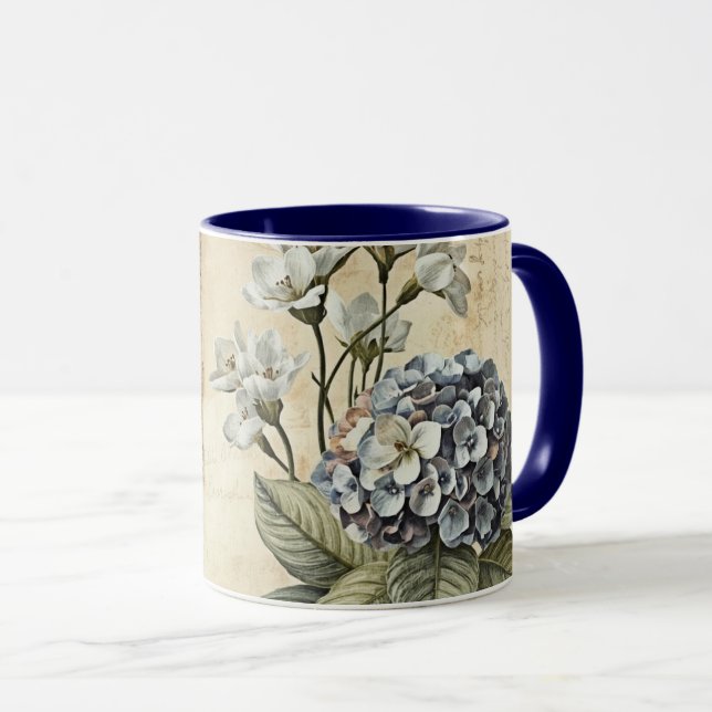 Taza Hydrangeas Shabby Chic (Anverso derecho)