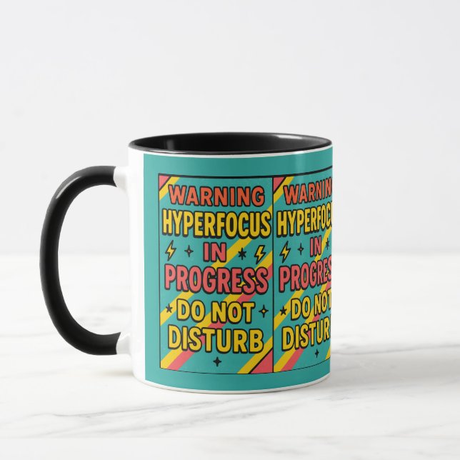 Taza Hyperfocus in Progress Do Not Disturb ADHD Deep fo (Izquierda)