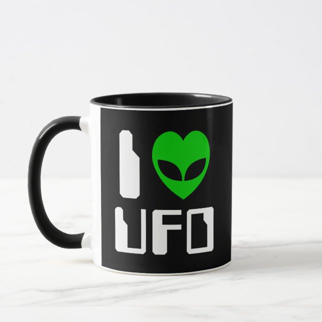 Taza I Alien Heart UFO Coffee Mug (Izquierda)