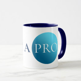 Taza I AM A PRO | Bold Minimalist Blue Circle Mug