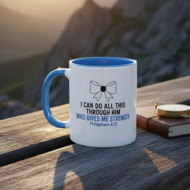 Taza I Can Do All This Bible Verse Two-Tone Mug (Subido por el creador)