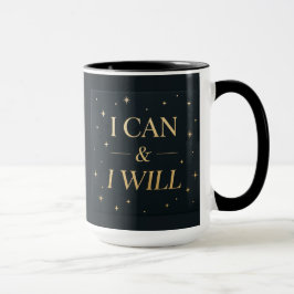 Taza I Can I Will | Café con Cita Motivacional de