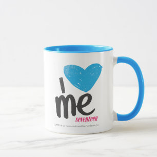Taza I corazón yo aguamarina