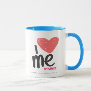 Taza I corazón yo rosado