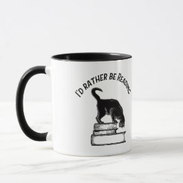 Taza I’d Rather Be Reading / Writing – Cat Mug