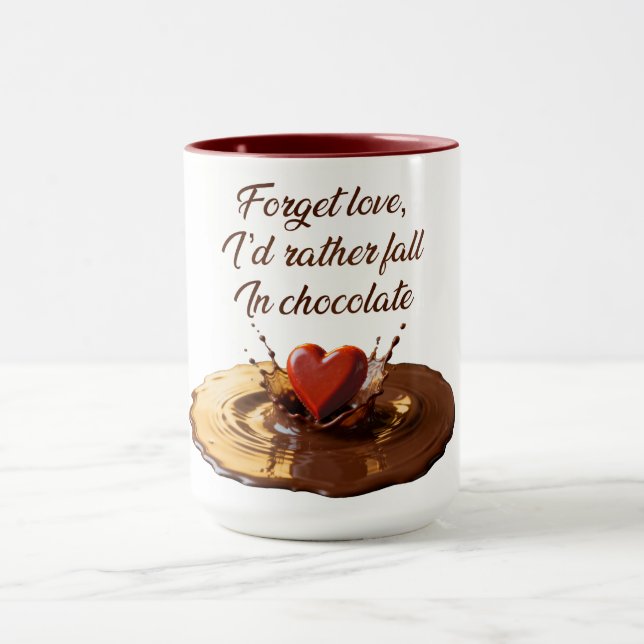Taza “I’d rather fall in chocolate” Humorous mug (Centro)