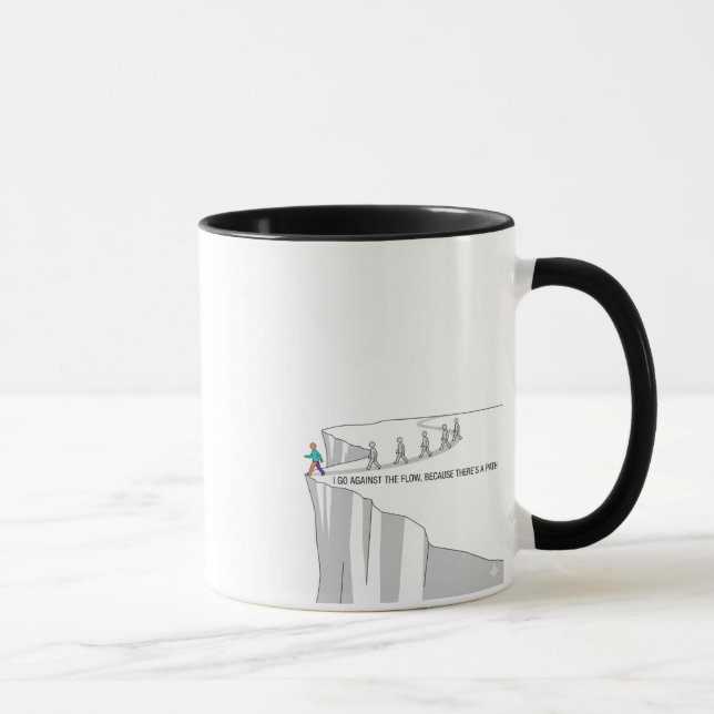 Taza I Go Against the Flow – Inspirational Coffee Mug (Derecha)