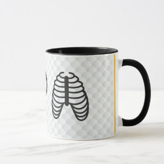 Taza I huesos de la costilla del corazón