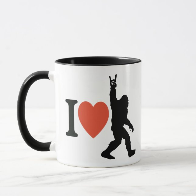 Taza I Love Bigfoot Rock On (Izquierda)