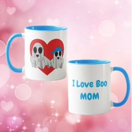 Taza I love BOO Mom-Blue