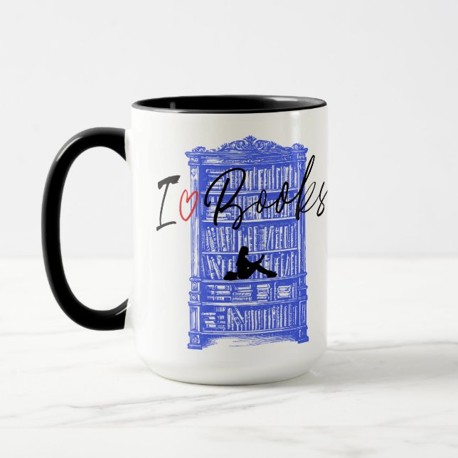 Taza I Love Books Coffee Mug (Izquierda)