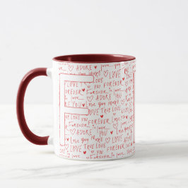Taza I Love F You — Personalized Initial “F” Romantic D
