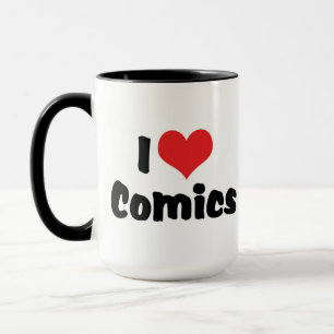 Taza I Love Heart Comics - Comic Book Lover