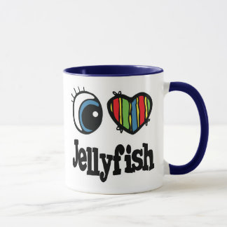 Taza I Love (Heart) Jellyfish