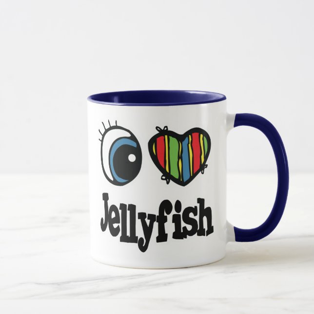 Taza I Love (Heart) Jellyfish (Derecha)