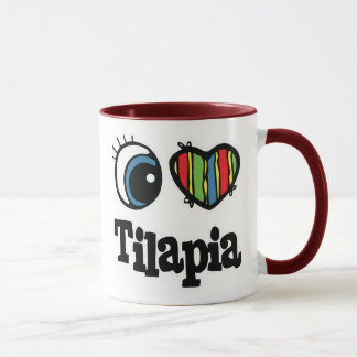 Taza I Love (Heart) Tilapia