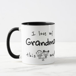 Taza I Love my Grandma This Much Three Kids Graphic
