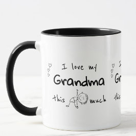 Taza I Love my Grandma Typography Named Graphic