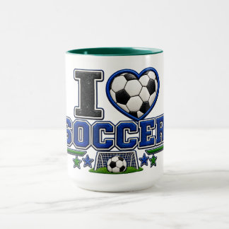 Taza I Love Soccer Mug | Soccer Lover Coffee Cup Gift