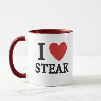 Taza I Love Steak – Funny Meat Lover & BBQ Shirt