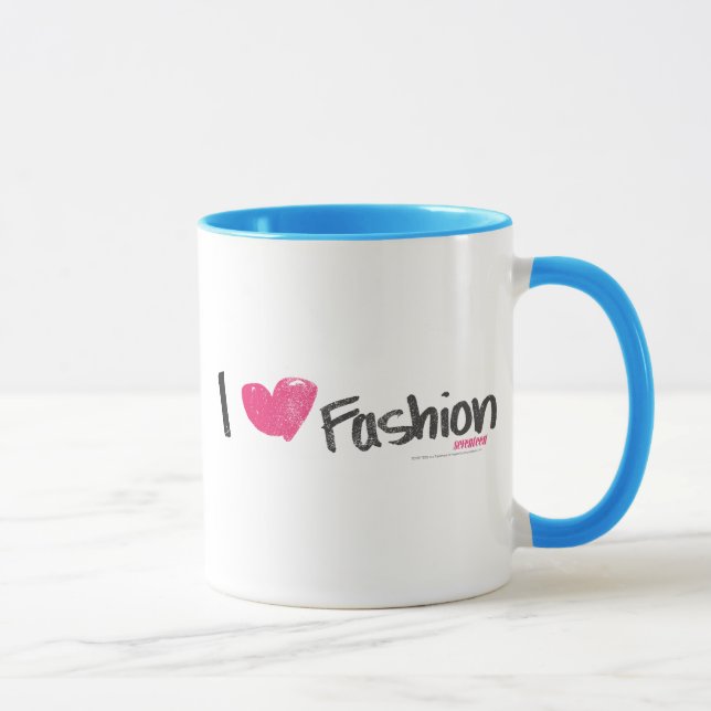 Taza I magenta de la moda del corazón (Derecha)