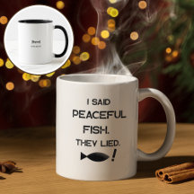 I Said Peaceful Fish They Lied - Minimalist Funny