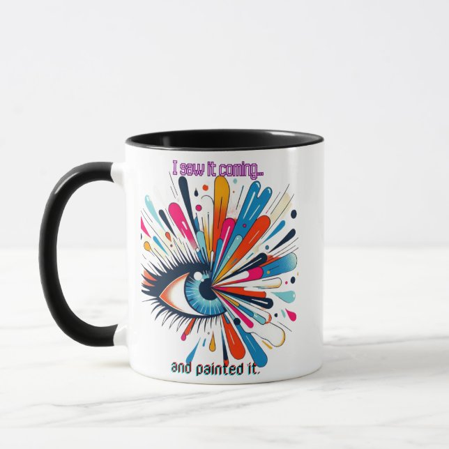 Taza "I Saw It Coming and Painted It – Intuitive Vision (Izquierda)