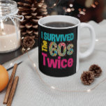 Taza I Survived The Sixties Twice Apparel 60Th Birthday<br><div class="desc">Perfect gift idea for someone who is getting his/her sixty years old. 1960's gift idea,  Apparel for 60 Years Old. Unique design for 60th birthday,  70th birthday or any celebration. 1960's. 1970's. Birthday gift. 60th Birthday.</div>