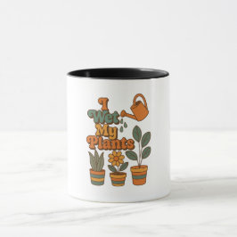 Taza I Wet My Plants – Retro 70s Stripes