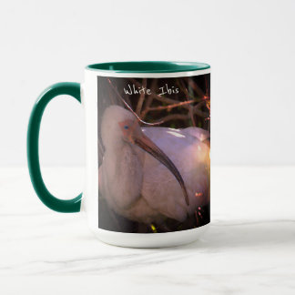 Taza Ibis blanco foto de pájaro