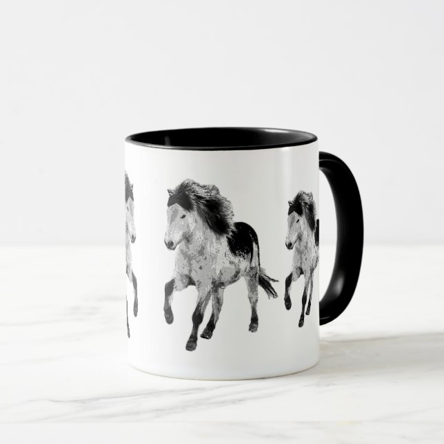 Taza Icelandic horse in motion (Anverso derecho)