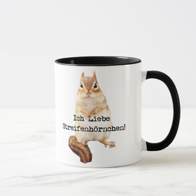 Taza ¡Ich Liebe Streifenhörnchen! (Derecha)