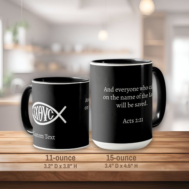 Taza Ichthys Christian Symbol (Subido por el creador)