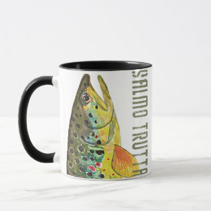 Taza Ichtiología de la trucha marrón, pesca, pesca co