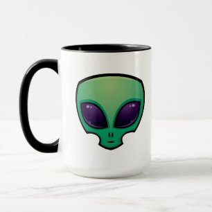 Taza Icono de cabeza de Alien