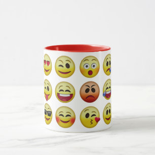 Taza Icono de emoji se enfrenta a la combinación