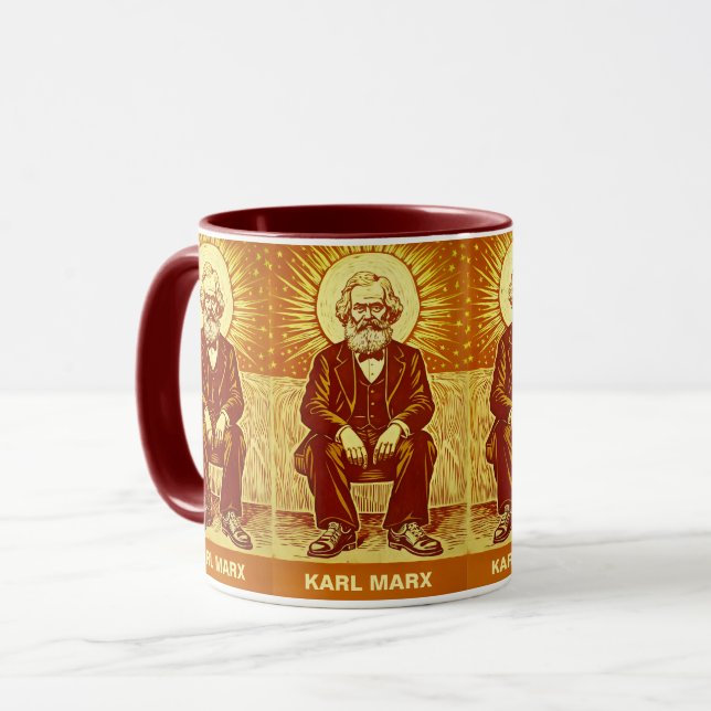 Taza Icono de estilo de iglesia occidental de Saint Kar (Anverso izquierdo)