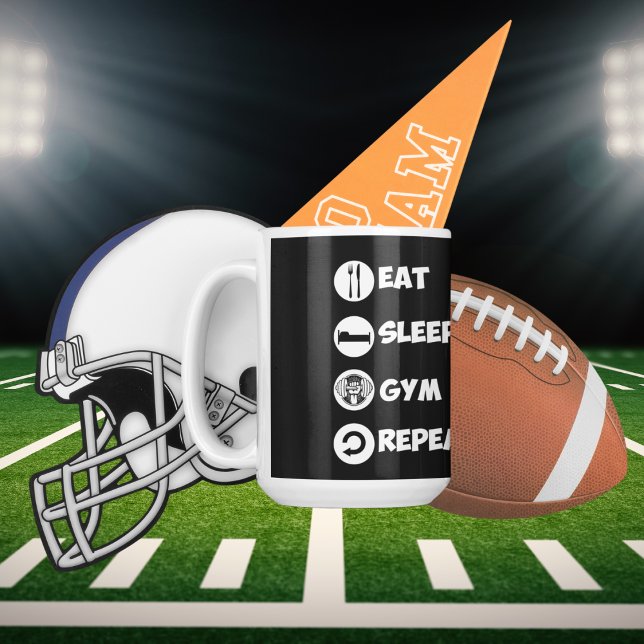 Taza Icono de repetición del Gimnasio de sueño de consu (Subido por el creador)