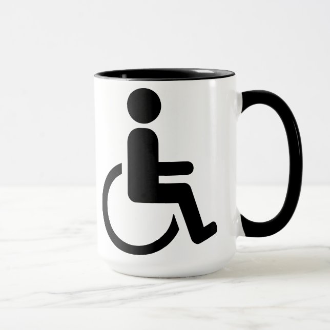 Taza Icono handicaped silla de ruedas (Derecha)