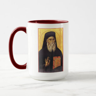 Taza Icono ortodoxo de San Nectarios de Egina