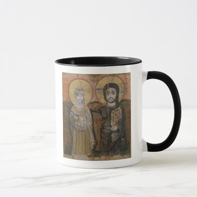 Taza Icono que representa a Abbott Mena con Cristo (Derecha)
