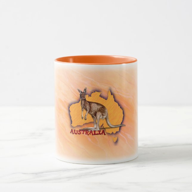 Taza Iconos australianos - canguro rojo (Centro)