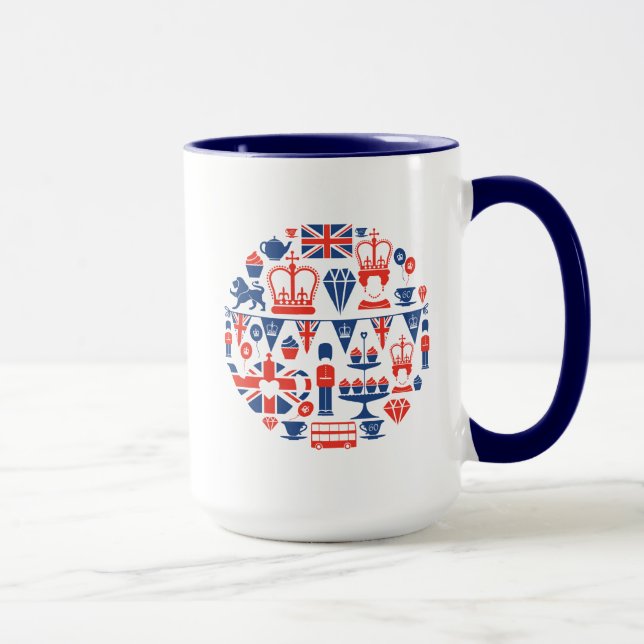 Taza Iconos británicos del jubileo (Derecha)